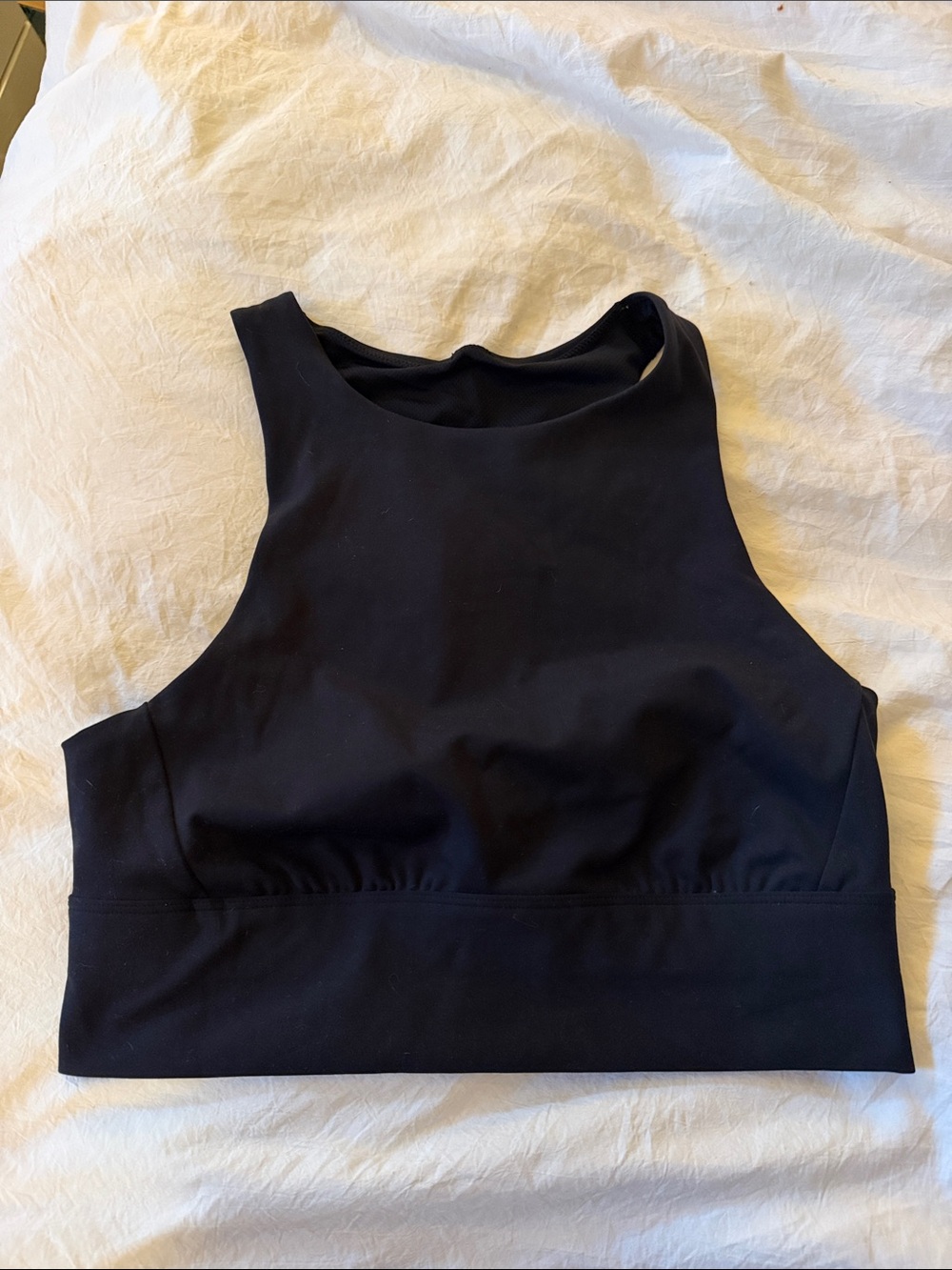 all in motion Black High-Neck Crop Tank Top